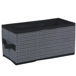 Gifi Rangement|Panière à motif chevron noir et blanc collection Urban 1 Box Cube