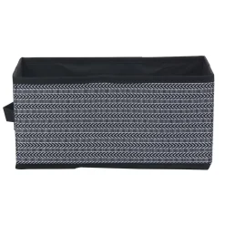 Gifi Rangement|Panière à motif chevron noir et blanc collection Urban 1 Box Cube