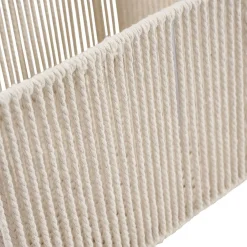 Gifi Rangement|Panière ajouré acier et conton beige - 40x30xH20cm Taille L