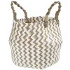 Gifi Rangement|Panière avec anses jacinthe blanc naturel