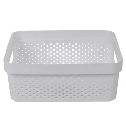 Gifi Entretien Du Linge|Panière bac de rangement 11 L blanc