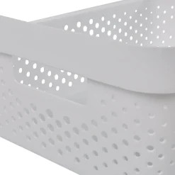 Gifi Entretien Du Linge|Panière bac de rangement 11 L blanc