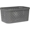 Gifi Entretien Du Linge|Panière bac de rangement ajouré gris 4,5 L