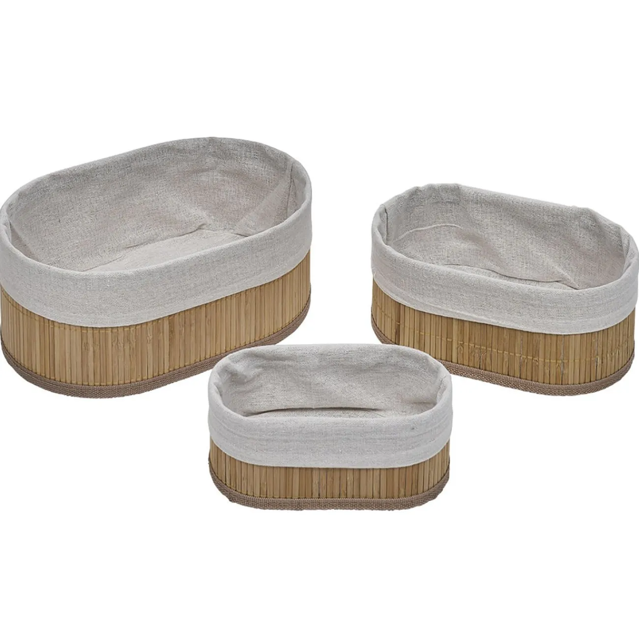 Gifi Aménagement Salle De Bain^Panière bambou x3