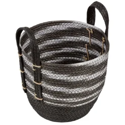 Gifi Rangement|Panière bicolore avec anse petit et grand modèle x2