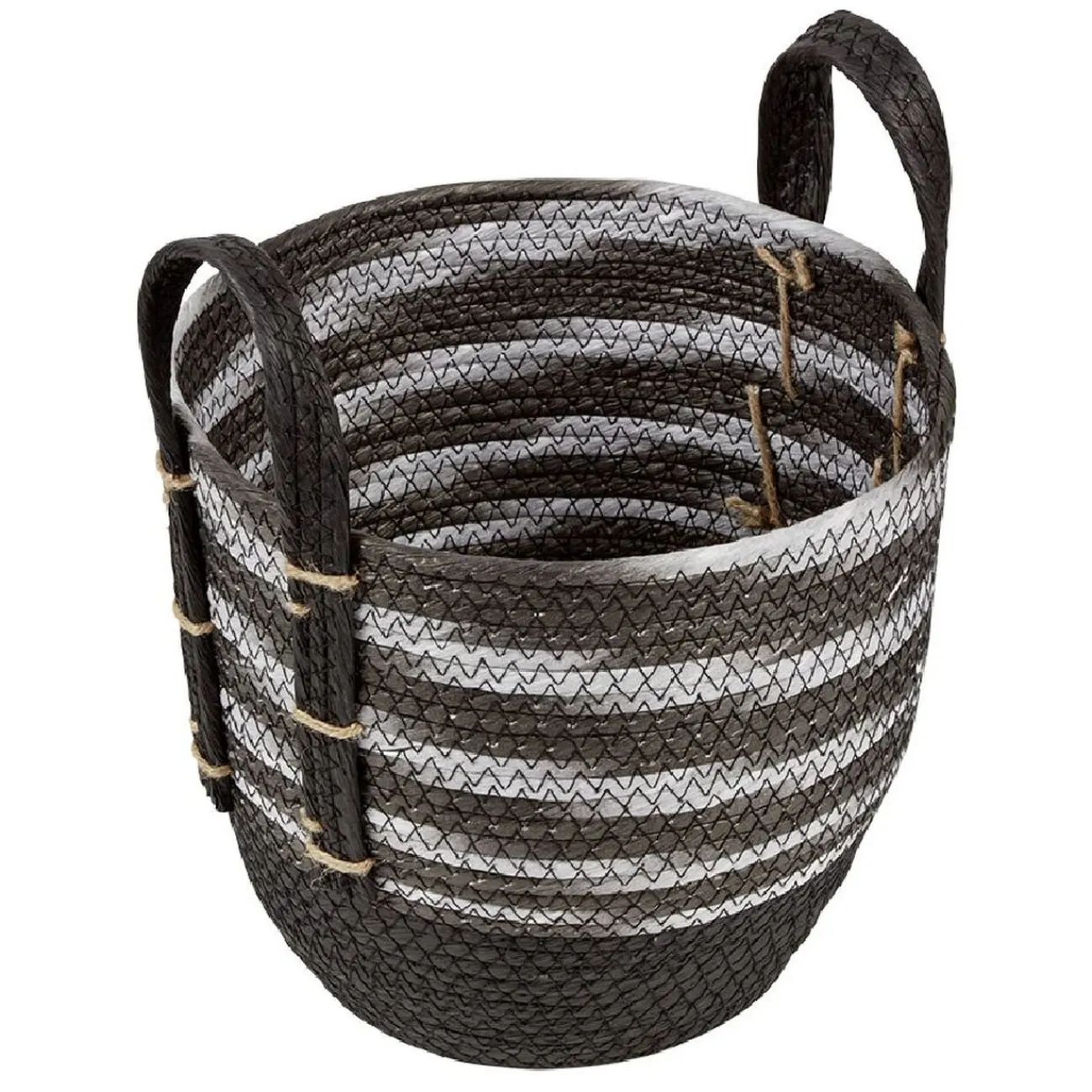 Gifi Rangement|Panière bicolore avec anse petit et grand modèle x2