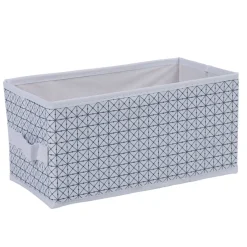 Gifi Rangement|Panière blanche motif géométrique noir collection Urban 2 Box Cube
