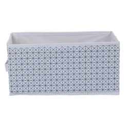 Gifi Rangement|Panière blanche motif géométrique noir collection Urban 2 Box Cube