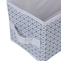 Gifi Rangement|Panière blanche motif géométrique noir collection Urban 2 Box Cube