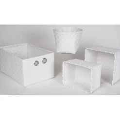 Gifi Rangement|Panière blanche x4