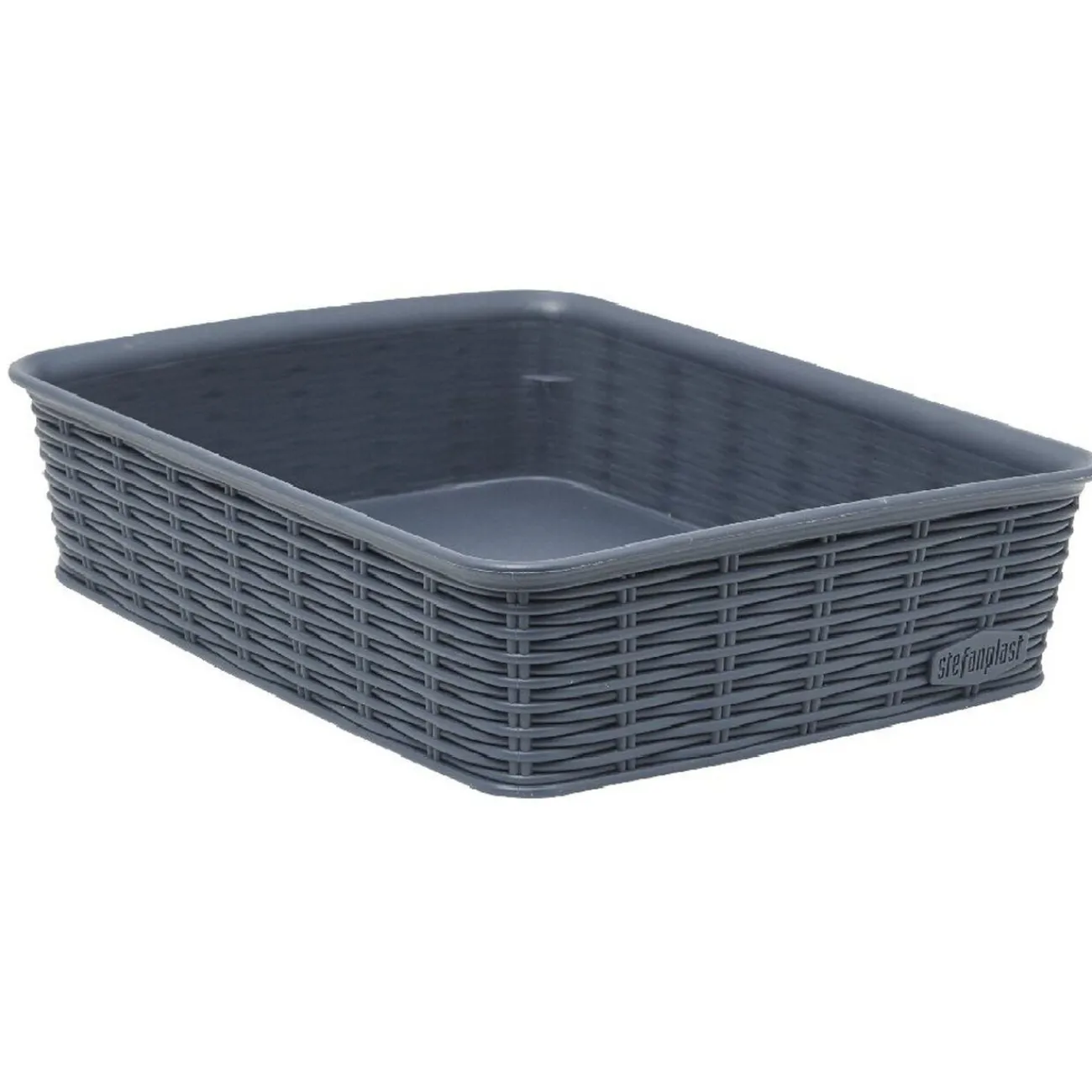 Gifi Entretien Du Linge|Panière bleue effet tressé 2 L