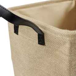 Gifi Rangement|Panière Box Cube effet jute 31x31x31cm beige