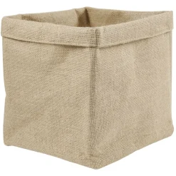 Gifi Rangement|Panière Box Cube jute 31x31x31cm beige