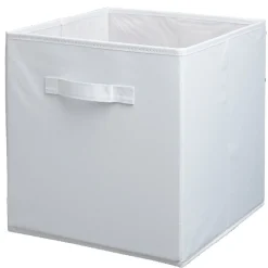 Gifi Rangement|Panière Box Cube 31x31x31cm blanc