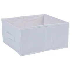 Gifi Rangement|Panière Box Cube 31x15x31cm blanc