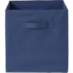Gifi Rangement|Panière Box Cube 31x31x31cm bleu marine
