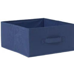 Gifi Rangement|Panière Box Cube 31x31x15cm bleu jean