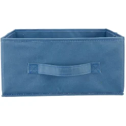 Gifi Rangement|Panière Box Cube 31x29x15cm bleu