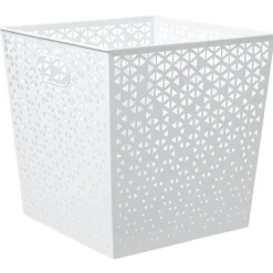 Gifi Rangement|Panière Box Cube 30x30x30cm métal perforé - 3 coloris