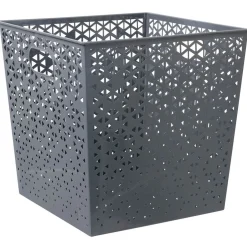 Gifi Rangement|Panière Box Cube 30x30x30cm métal perforé - 3 coloris