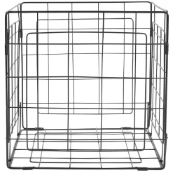 Gifi Rangement|Panière Box Cube 31x31x31cm métal noir