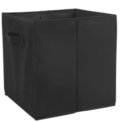 Gifi Rangement|Panière Box Cube 31x31x31cm noir