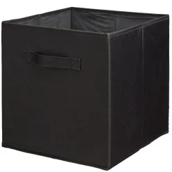 Gifi Rangement|Panière Box Cube 31x31x31cm noir