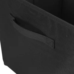 Gifi Rangement|Panière Box Cube 31x31x31cm noir