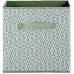 Gifi Rangement|Panière Box Cube 31x29x31cm vert imprimé