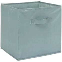 Gifi Rangement|Panière Box Cube 31x29x31cm vert d'eau