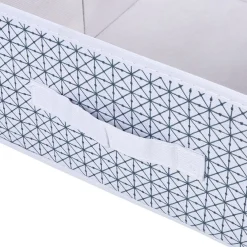Gifi Rangement|Panière carrée blanche motif géométrique collection Urban 2 Box Cube