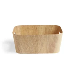 Gifi Rangement|Panière carton et papier imitation bois 26x18xH11cm