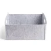 Gifi Rangement|Panière coton effet feutrine 34x28x16cm gris