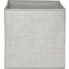 Gifi Rangement|Panière cube de rangement effet papier gris