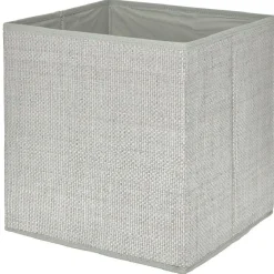 Gifi Rangement|Panière cube de rangement effet papier gris