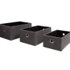 Gifi Rangement|Panière déco empilable grise x3