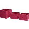 Gifi Rangement|Panière déco rose X3