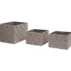 Gifi Rangement|Panière déco taupe X3
