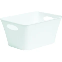 Gifi Rangement|Panière de rangement blanche 1,5 L