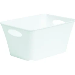 Gifi Rangement|Panière de rangement blanche 1,5 L