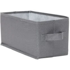 Gifi Rangement|Panière de rangement Box Cube gris 29x15xH15cm