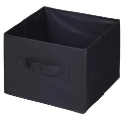 Gifi Rangement|Panière de rangement carrée noire