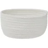 Gifi Rangement|Panière de rangement coton blanc Ø22xH11cm