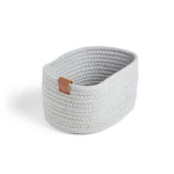 Gifi Rangement|Panière de rangement coton tressé rose 22x16xH11cm - petit modèle