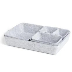 Gifi Rangement|Panière de rangement en feutrine lot de 5 tailles