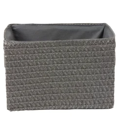 Gifi Rangement|Panière de rangement grise effet tressé x3