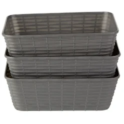 Gifi Rangement|Panière de rangement L.18,7 cm plastique x3