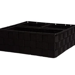 Gifi Rangement|Panière de rangement noire X4