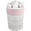 Gifi Rangement|Panière de rangement ronde enfant licorne blanc rose 37 cm
