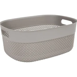 Gifi Entretien Du Linge|Panière de rangement taupe 12 L